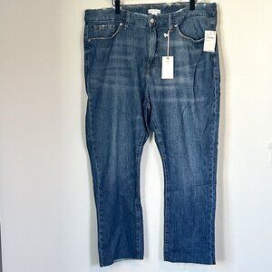 NWT Good American Good Legs Straight Raw Hem Blue Jeans - Size 18